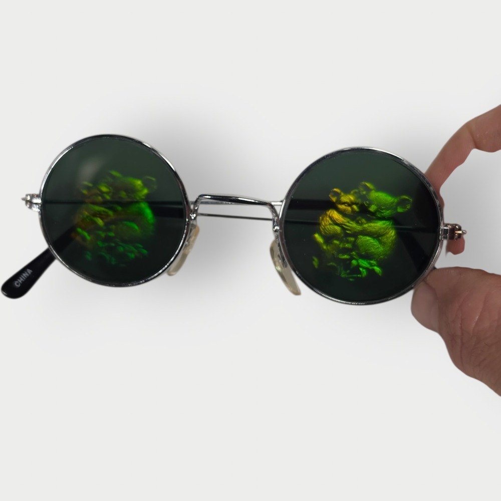 NEW Holographic Koala BEAR Sunglasses Glasses Vintage 1990's Halloween‎ Costume